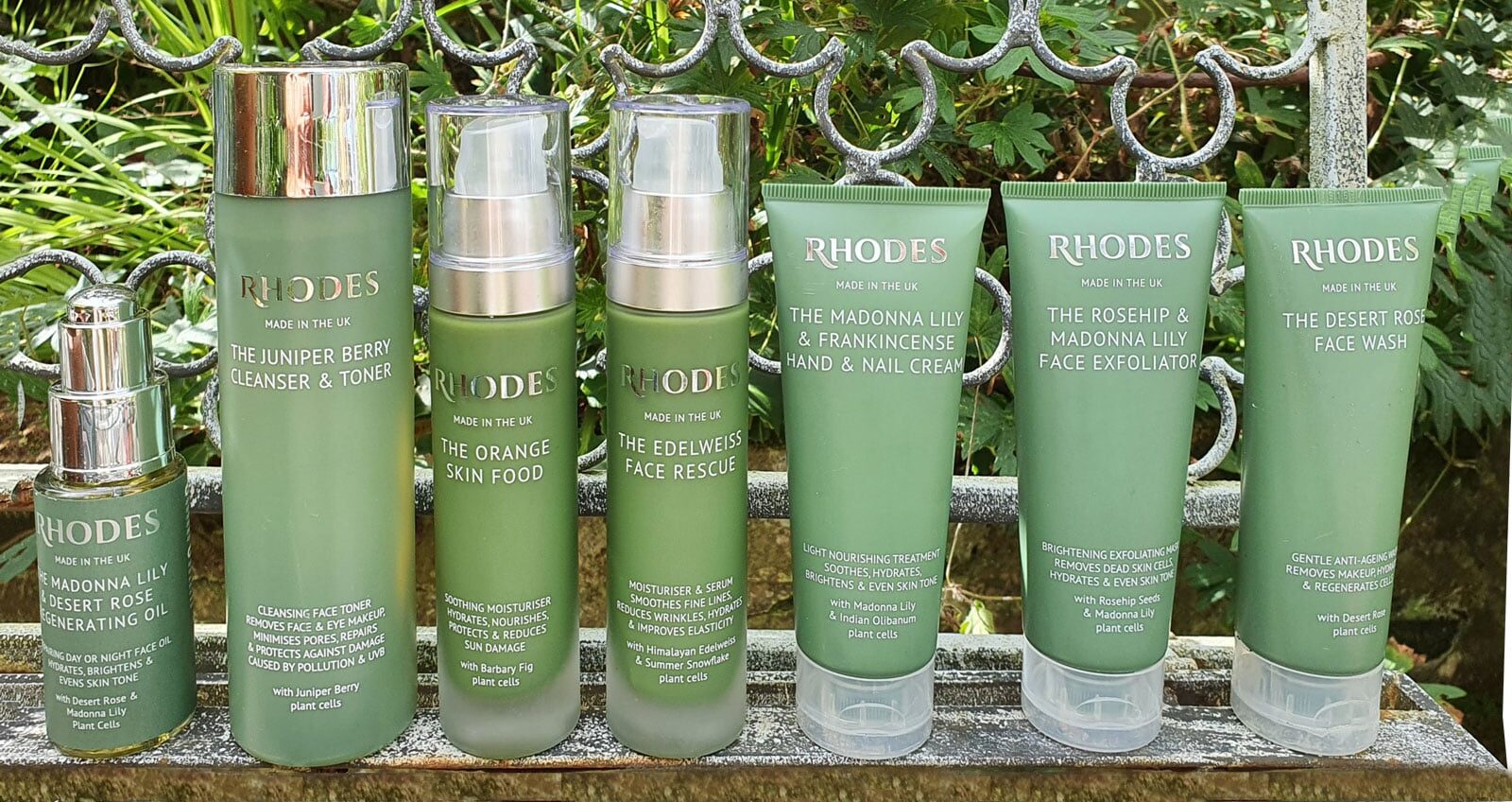 Rhodes natural skincare products